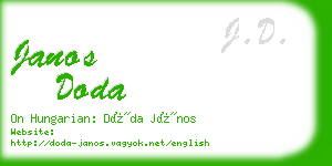 janos doda business card